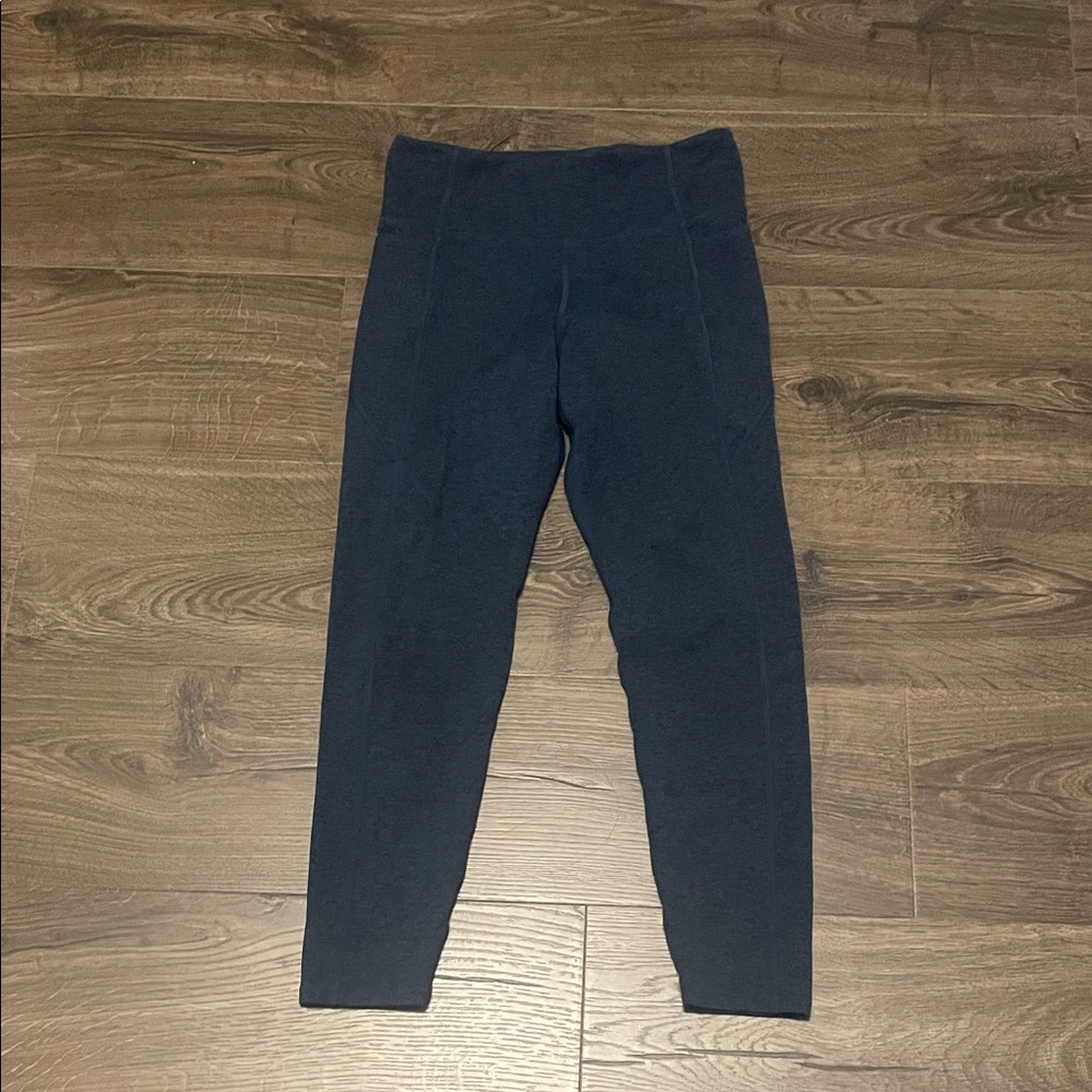 JoyLab Blue High Waist Athletic Leggings w/ Side Pockets, Size Small